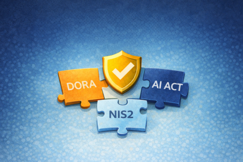 Die große Überschneidung: Ein gemeinsamer Kontrollsatz für DORA, NIS2 und AI Act