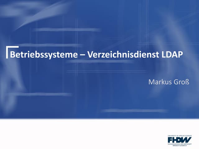 Verzeichnisdienst LDAP