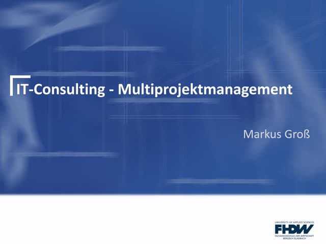 Multiprojektmanagement